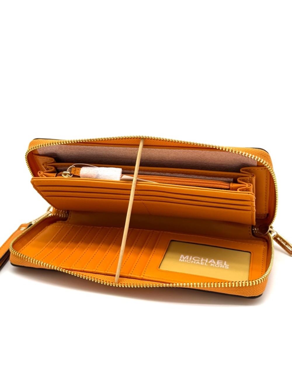 Michael Kors Large Continental Wallet Rad Orange - Picture 8 of 9